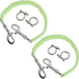Echocart 2 PCS Underwater Camera Housing Carry Lanyard Luminous Parachute Ro Ne Lanyard with Stainl Steel Hook-12