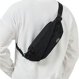 Fanny Packs for Men，Crossbody Bags for Women，Fashion Waist Pack ，Outdoors Workout Traveling Casual Daypack Shoulder Bag Running Hiking Cycling, A2-Black, Large-image-32
