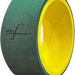 Mefree Yoga Wheel for back pain relief, flexibility & strength | Eco-friendly, non-slip, and durable | Ideal for beginners & advanced yogis | (Olive Green - Yellow)-16