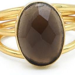 Smoky Quartz Ring – Sophisticated Brown Gemstone Statement Ring-picture-38