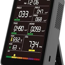 Prefessionall Indoor Air Quality Monitor with AQI Beep Alarms, Portable Real-Time Detector for Home Cars Plants and Pets (9AQI+7 AQI Alert Buzzers)-60