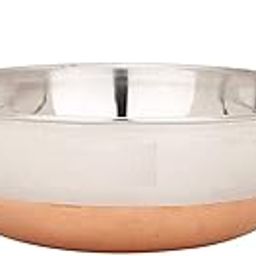 Tannu Craft Copper Bottom kadhai Stainless Steel Copper Bottom Kadhai with Copper Bottom kadhai Bottom Pot Pans for Frying (Copper Bottom, 1 Litter 2 Litter)-image-30