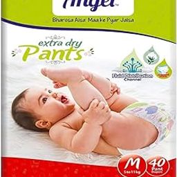 Little Angel Extra Dry Baby Pants Diaper, Medium (M) Size, 40 Count, Super Absorbent Core Up to 12 Hrs. Protection, Soft Elastic Waist Grip & Wetness Indicator, Pack of 1, Upto 5-11kg-picture-20