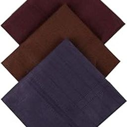 Men's Cotton Handkerchiefs (Dark Color) Pack of 3-image-98