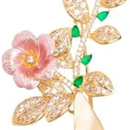 Floral Leaf Brooch Pin | 18k Gold Plated | Trendy, Lightweight & Comfortable | Stylish & Tarnish-Resistant | Qty : 1pc-image-16