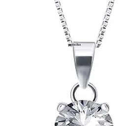 925 Sterling Silver Heart Solitaire Zircon Pendant for Women and Girls | Gift for Women n Girls | With Certificate of Authenticity | Pendant Only | Locket|-image-19