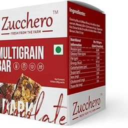 Zucchero Multigrain Dark Chocolate Granola Bar, Pack of 10 [Whole Oats + Hi-Fiber + Flat Tummies]-image-55