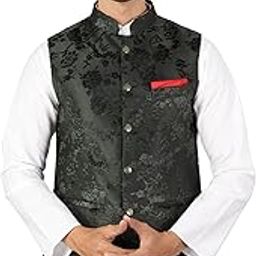 Men's Emroidered Velvet Green Modi Nehru Jacket-picture-55