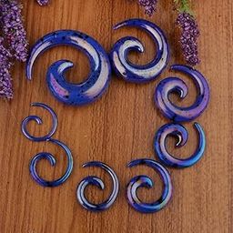 CALANDIS™ 8x Acrylic Spiral Snail Ear Gauges Plugs Tunnels Expander Stretching Kit Blue 2 | Body Piercing Jewelry | Body Jewelry | Fashion Jewelry-image-50