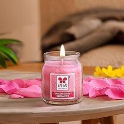 IRIS Floral Home Fragrances Romance Glass Jar Candle- 85Gm- Burn Time 20Hrs-image-58