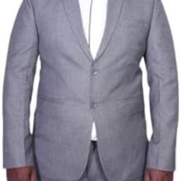 Front Office Executive Uniform for Men - Grey Suit Set, Size 42(Shirt, Pant, Blazer)-image-42