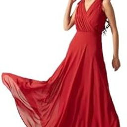 Attractive Georgette Gowns for Women (M Creation_P-14160113-S) Red-image-30