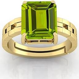 14.25 Ratti 13.70 Carat Certified Natural Green Peridot Gemstone Adjustable Ring/Anguthi for Men and Women-image-74