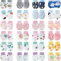 Soft Cotton Mittens for Newborn (0-6 Months) | Gentle Elastic Baby Gloves | Multicolor Hand Mittens for Infant Boys & Girls | Newborn Essentials-image-31