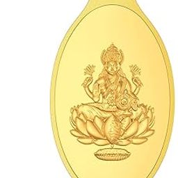24kt (999) Purity 2gm/4gms/10gm Goddess Lakshmi Gold coin Pendant-image-60