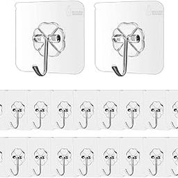 WallFixx Pack Nail-Free Photo Frame Hooks (Pack of 20) Heavy Duty & Transparent Wall Hangers, No-Nail, Strong Hold, Nail-Free Hangers for Photo Frames (Screw Hooks, 20)-image-82