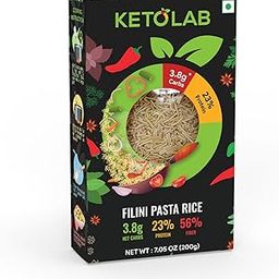 Ketolab Keto Orzo Filini Rice, 200 Gms, 1 Pack, 3.8g Net Carb & 16g High Protein/Serving, Identical to Regular Rice, Ultra Low Carb, Pre-Biotic High Fibre, Low GI, For Keto Diet & Weight Loss-image-84