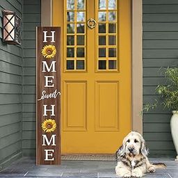 Home Sweet Home Porch Sign - 47.2inch Decorative Home Décor Hanging Wooden Welcome Sign for sunflower Standing Hanging Home Front Door Wall Yard Party Indoor Outdoor Decoration-image-31