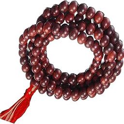 Truvic (red sandal wood rosery) chandan mala 108+1 beads for jaap,puja, gud health,positive energy etc.-image-6