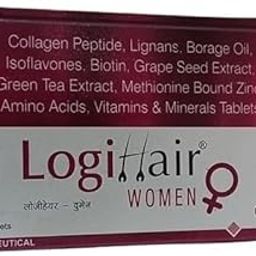 Logihair Women Tablets, Enriched with Vitamins, Minerals & Biotin, Collagen, grape seed Extract, 10 Tablets (Pack of 1)-image-68