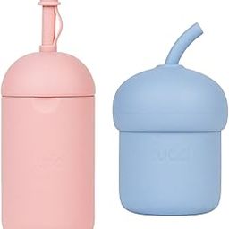 tudd Silicone Buddy Bottle for Baby 6 to 12 Months with Straw | Pink with Mini Sip | Spill-Proof Silicone Straw Cup for Kids | Blue-image-59