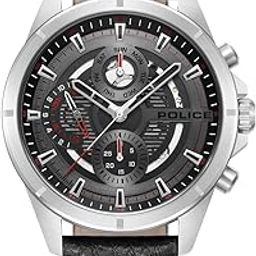 Black Dial Quartz Multifunction Leather Watch for Men-Plpewjf0004601-image-48