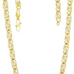 Fashion Jewellery Pure Stainless Steel Metal daily Long Platinum 24 inch 1 gram Golden Necklace hip hop Silver Neck Chains Gold Chain for Boys stylish Women girls Men unisex Boyfriend Gents-image-65