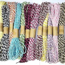 3A Featuretail Dual Colour Twisted Paper Rope/Raffia for DIY Art and Craft Projects and Decoration (12 Pieces, Muticolor)-1