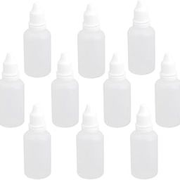 E_14014007 Imported 10 Pieces 30Ml Empty Plastic Squeezable Dropper Bottles for Eye Drops Lab Liquid, Transparent-30