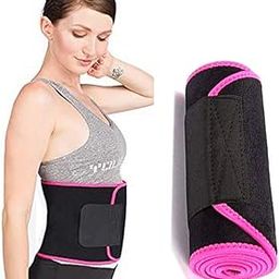 Waist Trainer for Women Belly Fat Sweat Belt Trimmer Corset for Stomach Wrap Workout Belt Tummy and Thigh Shaper Black-image-26