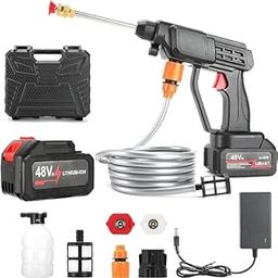 48V 12000mAh Portable Pressure Washer with Rechargeable Battery - Cordless Pressure Washer Gun - Cordless Power Washer Gun - Handheld Pressure Washer for Car Floor Cleaning - Car Washer Gun-image-40