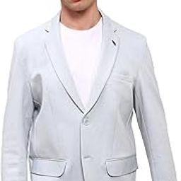 SHOWOFF Men's Blue Solid Single-Breasted Blazer-EX-3020_Blue-image-76