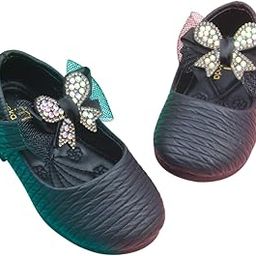 12 To 18 Months Synthetic Leather Ballerinas/Belly Sandal/Booties for Girls (Black)-BT4802-image-95