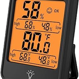 ATORSE Digital Hygrometer Easy to Read Portable Multipurpose Thermometer Hygrometer MC41 Black-28