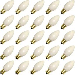 Brite Star 10746 - C9 Intermediate Screw Base Ceramic White (25 pack) Christmas Light Bulbs-image-27