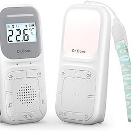 Dr. Care Neo Baby Audio Monitor with Two Way Audio, VOX, Built-in Night Light, Lullabies, White Noise, Quiet Vibration, 1000ft Range, Baby Audio Monitor Vine01-image-67