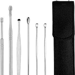 EarProtect Ear Wax Cleaner - Resuable Ear Cleaner Tool Set with Storage Box - Ear Wax Remover Tool Kit with Ear Curette Cleaner and Spring Ear Buds Cleaner (Black Bag)-image-92