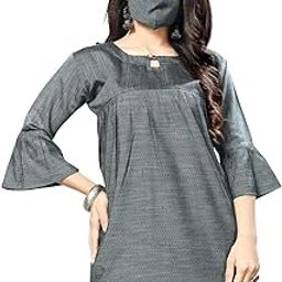 Cotton Fancy Top for Women (Grey)-image-27