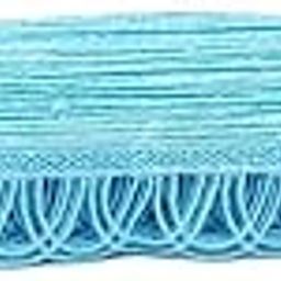 CatmagoDecorative Lace Trim Ribbon, Light Blue Scalloped Pattern, Sewing Craft Border for Saree, Suits, Dresses, Lehenga, Blouse, Dupatta, DIY Crafts, Sewing & Much More(Pack of 9 Meter) (Blue)-image-13