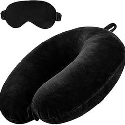 Maanisha Entedrprises U Shaped Neck Pillow Soft Fiber Filled Travel Cushion with Snap Button, Comfortable Fabric, Neck Support for Flight, Bus, Car, Neck Pillow for Pain Relief (Grey with Eye Masl)-17