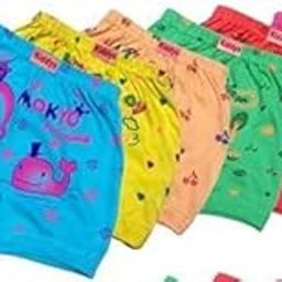 PEEBO Pure Cotton Printed Multi-Coloured Bloomers for Girl's and Boys Inner Wear Boyshorts Underwear Hosiery Full Covered Solid (Combo) Pack of 6-image-5