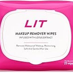 LIT Makeup Remover Wipes (25 Pcs) | Waterproof Makeup Remover Wipes | Soft, Skin Moisturising Wet Wipes With Lotus Extract | Safe For Eye & Lips-14