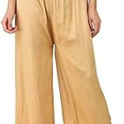 Women's Plain Rayon Palazzo Free and Jumbo Size (Waist- 29" to 46")-16
