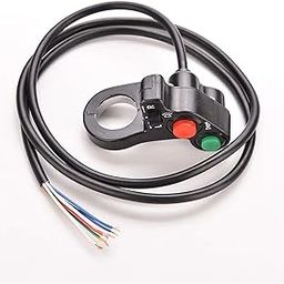Acube Mart 3 Way Switch Horn Turn Signal Headlight Switch 7/8" Universal Handlebar Grip Control Button for Motorcycle Dirt Bike, Sports Bike, Electric, Bike, ATV, UTV, etc (12V, Black)-image-28