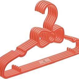 Kuber Industries Kids Mizano Plastic Non-Slip Clothes Hangers, Peach - Pack of 5-KUBMART15022 (KUBMART015022)-image-36