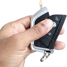 JPack Car Keychain Design with Windproof Jet Flame Pocket Lighter | Cigarette Stylish Antique Lighter | Men's Smoking Lighter (Slideable-BMW-Keychain)-image-2