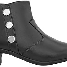 SF Women's Boots – Stylish Artificial Leather Ankle Boots | Comfortable, Durable & Vegan-Friendly Footwear for Everyday Wear | Color Black-21