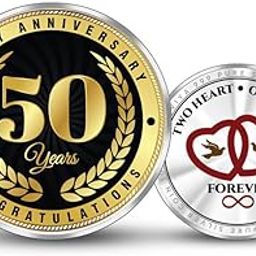 BIS Hallmarked 50th Golden Anniversary Gift - 999 Pure Silver Coin (10g, 20g, 50g, 100g) - ideal Gift for Husband - Wife - Friend - Celebration - Love - & Memorable Present - With Certificate-image-10