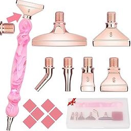 HASTHIP® 14pcs 5D Diamond Painting Tool Kits with 1 Diamond Painting Pen 6 Metal Tips, 6 Glue Clays, Transparent Diamond Case, 5D Diamond Painting Accessories Kits for DIY Art Crafts (Pink)-picture-16