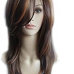 Sheetal Traders Women's Full Head Wig - Shoulder Length Camel Highlight Brown Layered Synthetic Hair Extension for Women and Girls-image-16